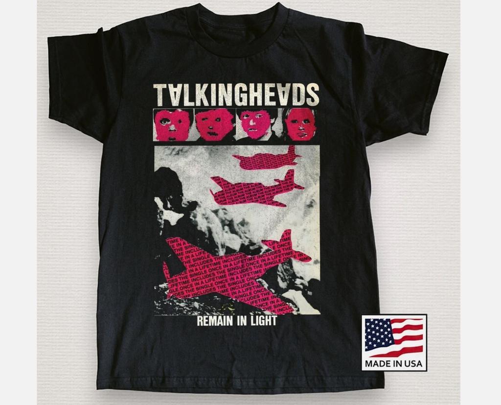 Talking Heads Remain In Light Unisex Schwarzes Baumwoll-T-Shirt S-5XL