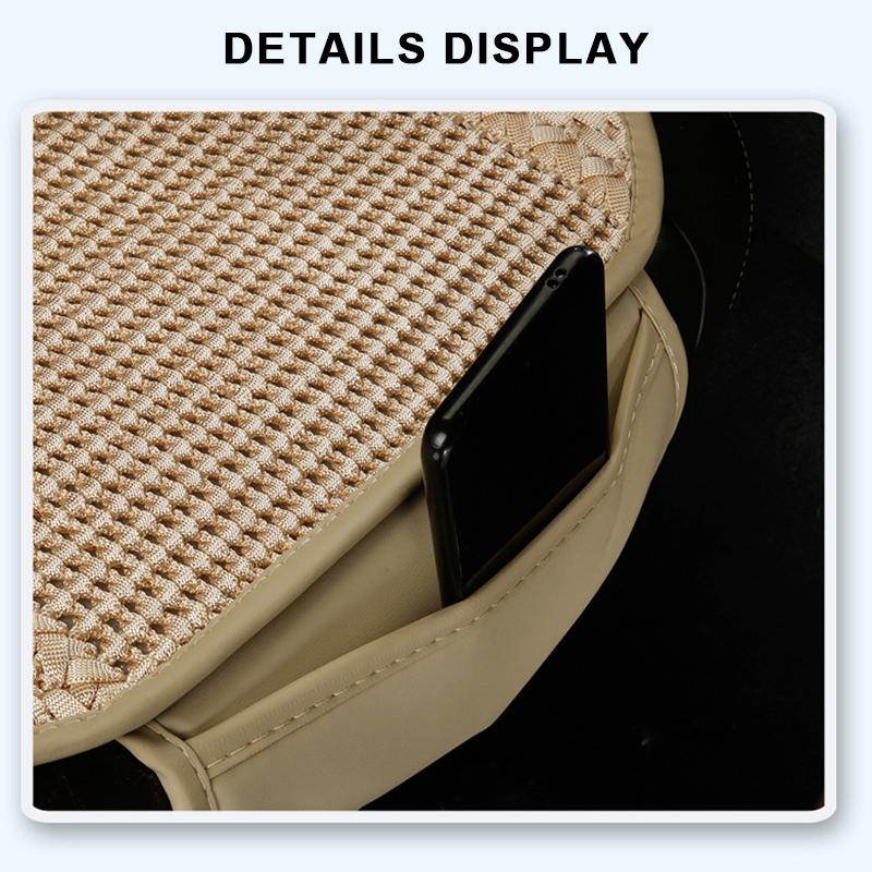 SEAMETAL Ice Silk Car Seat Cover Full Set Breathable Non-slip Car Seat Cover Protector Four Seasons Car Accessories