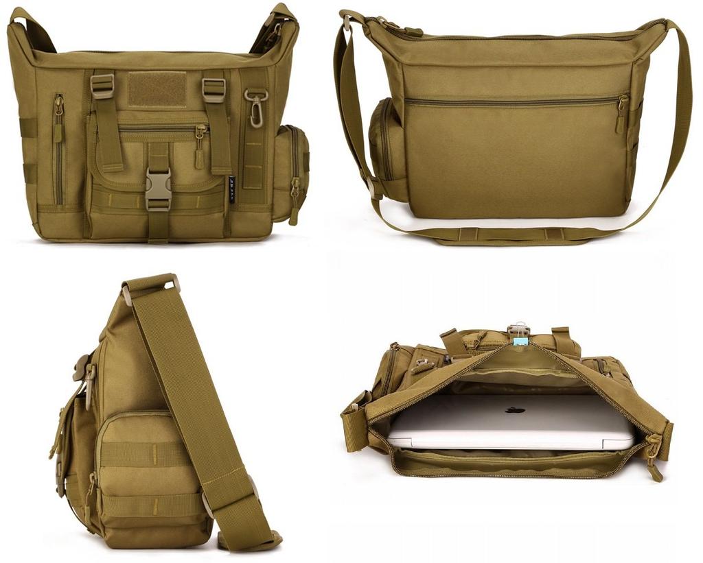 PHOENIX IKKI A4 Laptop Business PC Brown Size, 14-inch Compatible, Camouflage, Waterproof, Shockproof, Outdoor, One-Shoulder Bag, Bag, Bag,