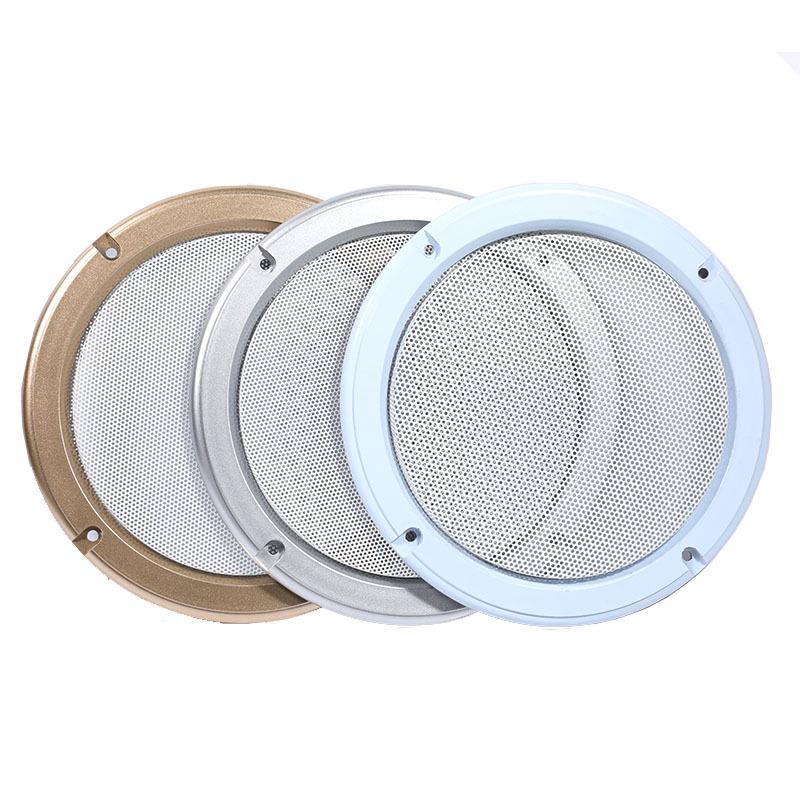 Silver Iron Mesh Speaker Protective Ring - Durable Dustproof Audio Cover