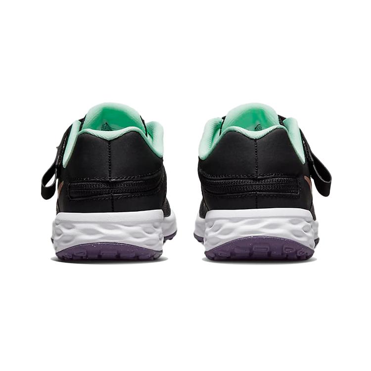 Nike REVOLUTION 6 FlyEase Materiale Riciclabile Scarpe da Corsa Basse per Bambini Nero Verde Marrone Bambini di Età Compresa tra 3 e 7 Anni DD1114-005