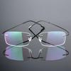 Ultralight Frameless Glasses Titanium Alloy TR90 Eyeglasses Frames Male Ultra Stretch Metal Temple Glasses Frames