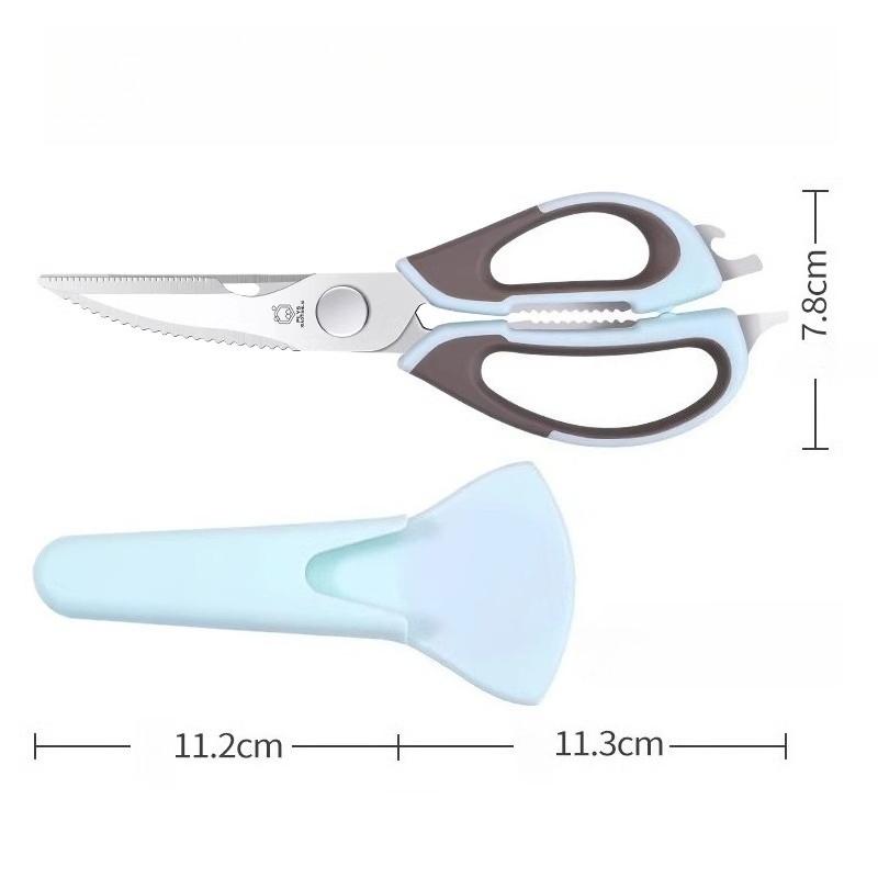 Detachable Kitchen Shear Ergonomic Handles with Protective Cover Chicken Bone Shears Stainless Steel Kitchen Scissor Nut5