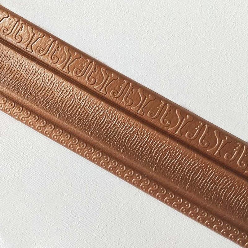 1pc 2.3mX7.8cm Wallpaper Decorative Line Skirting Line Decoration Self-adhesive Waterproof Living Room Wall Border Sticker