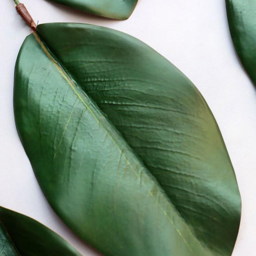 10Pcs Artificial Magnolia Leaves Green Leaves for Bouquets Decoration Wedding Flower Arrangement Decorative Artificial Leaves