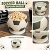 3D-gedruckter Fußballförmiger Popcorn-Eimer Behälter Langlebiges Kunststoffmaterial Geeignet für Snacks und Partygebrauch