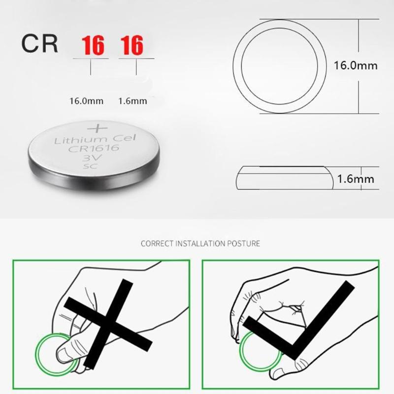 5pcs CR1216 High Power Button Cell Batteries Coin Battery Coin Cell 3V Button Battery for Watch Remote Key Power Supply
