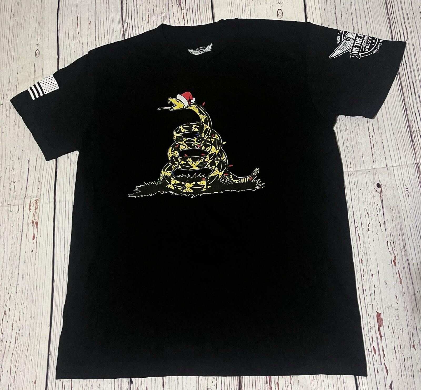 We The People Holsters Dont Tread On Me Christmas Graphic T Shirt Size XL Black XXXL