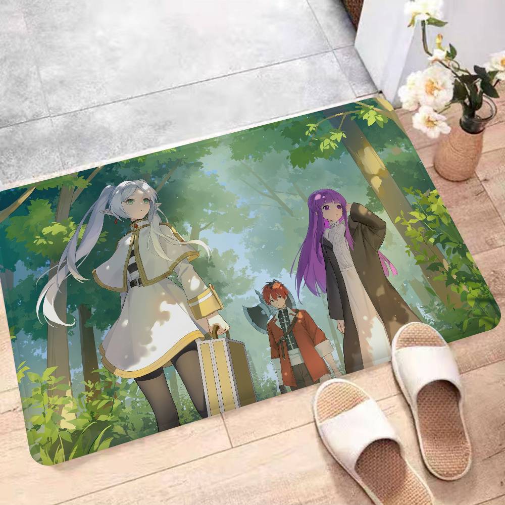 

Anime Frieren Entrance Door Mat Nordic Style Bedroom Living Room Doormat Home Balcony Anti-Slip Modern Home Decor 50x80 cm