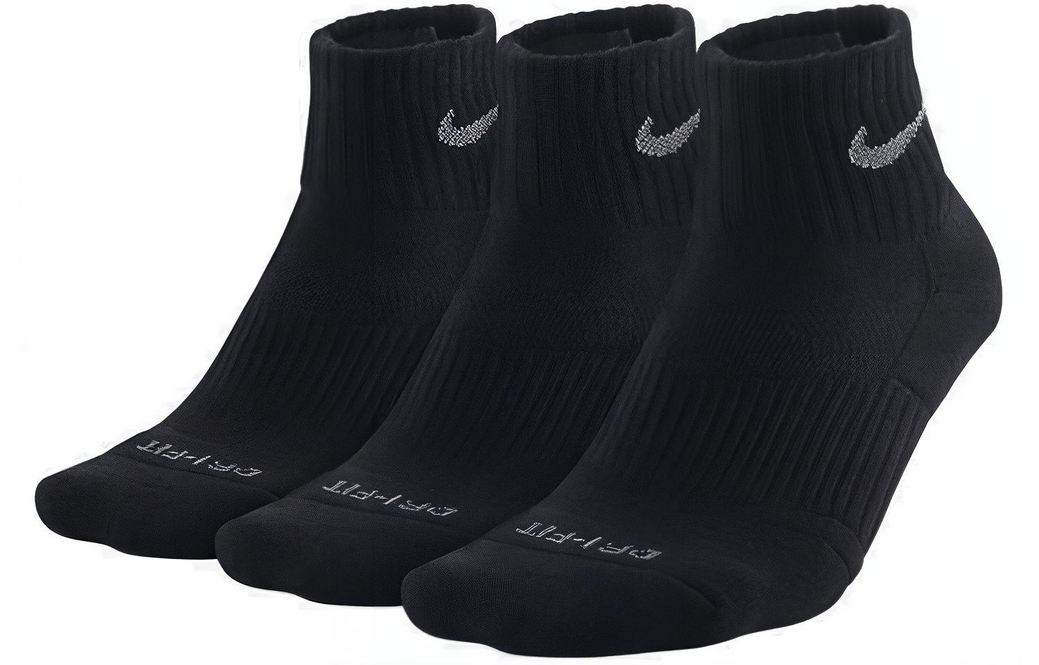 Nike Crew Socks Unisex 3 Pack Black SX4835-001 22-24