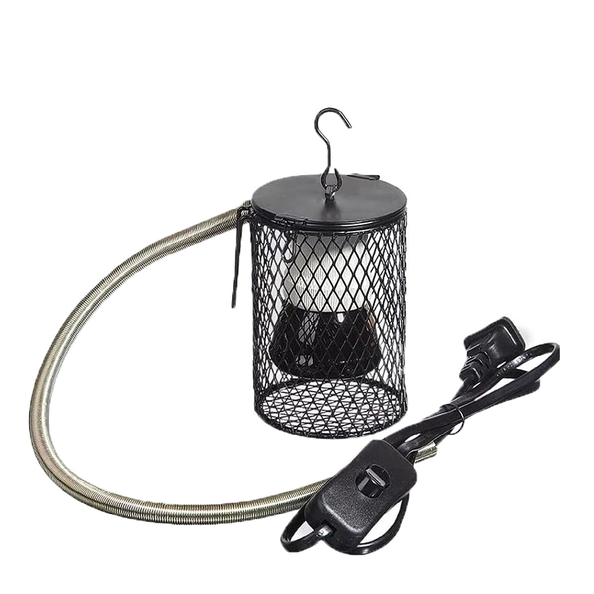 

Освещение для рептилий с изолированной защитной изолированной лампой для небольшого небольшого обогревателя, лампы, оборудования, шнура, защищающего от укусов, выключателя, ограждения,