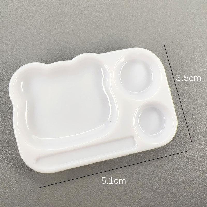 

1Pcs Cartoon Nail Art Color Palette Plastic Nail Gel Polish Painting Color Mixing Plate Tray With Brush Holder Diy Painting Tool