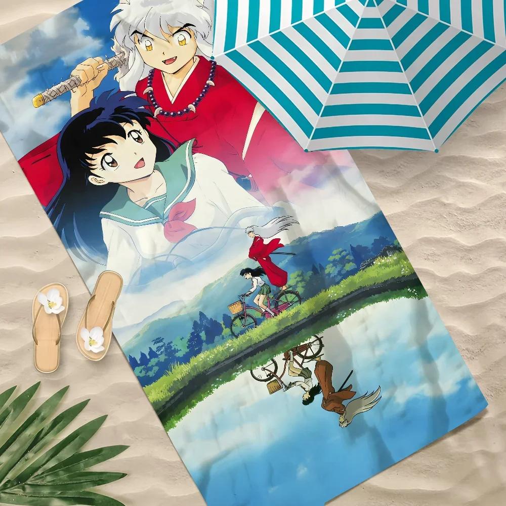 Towel Soft Pool Gift For Travel Gym Shower Cool Camping Quick Classic Dry Sports Anime I-Inuyasha-S Large Beach Towel