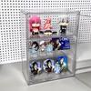 Clear Acrylic Multi-Layer Desktop Storage Display Case with Dustproof Protection for Figures and Badges