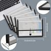 FYY A4 Document Folders, A4 Document Cases, Plastic File Holders with Covers, Waterproof Folders, Snap Closures, Transparent Pockets, Sticky Notes