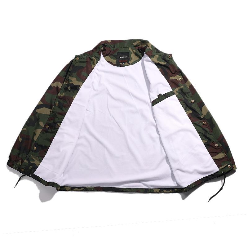 Retro černá bunda trenérského střihu s ohrnovacím límcem, unisex nadměrná velikost, jarní/podzimní styl