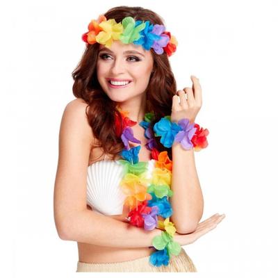 Smiffys Hawaiian Rainbow Costume Accessory Set