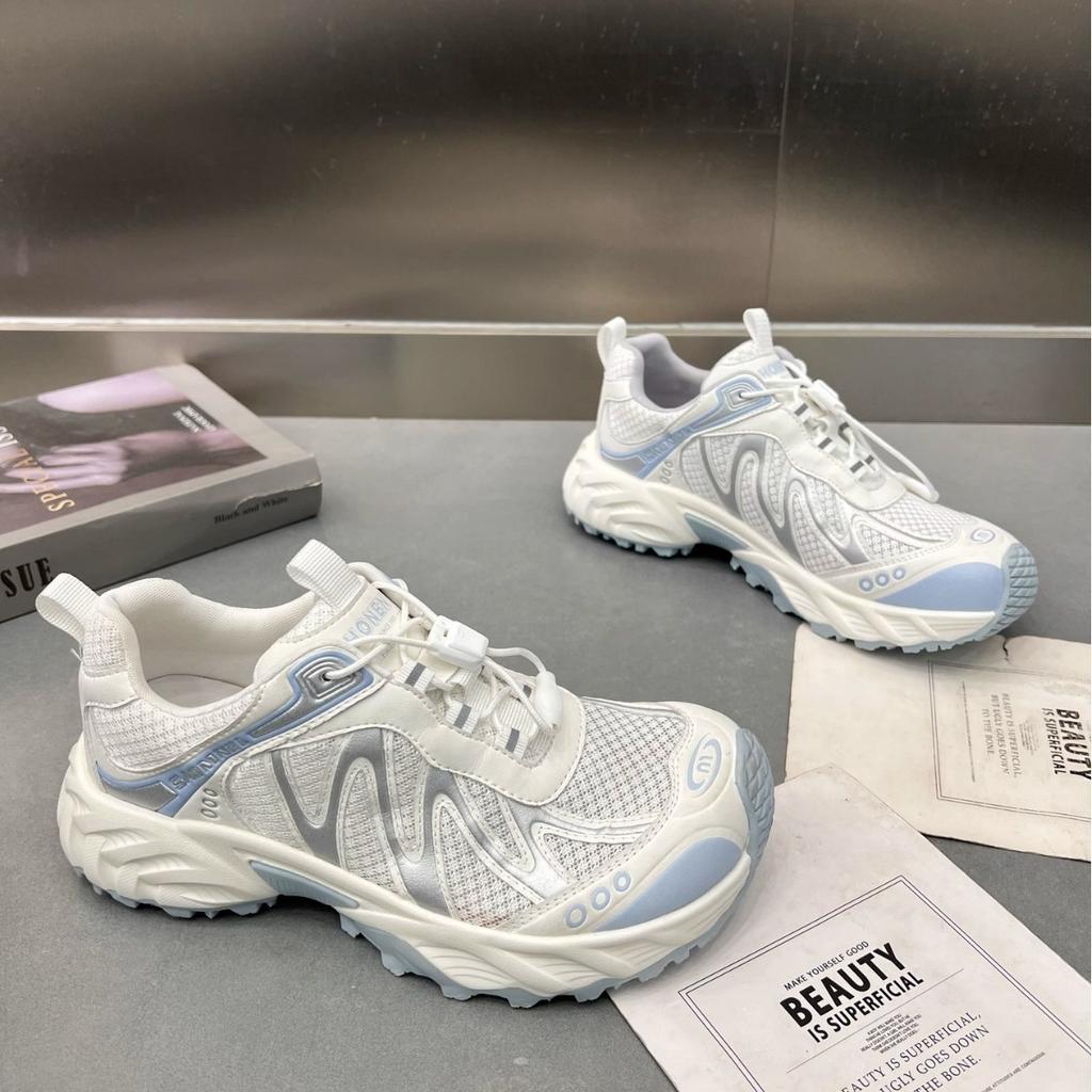 2025 summer new thin mesh fashion platform sports dad shoes women breathable, lightweight and versatile casual Forrest Gump shoes tide