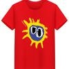 Bawełna 100% męska koszulka na lato PRIMAL SCREAM RETRO SCREAMADELICA zespół rockowy czerwona koszulka męska letnie koszulki męskie i damskie