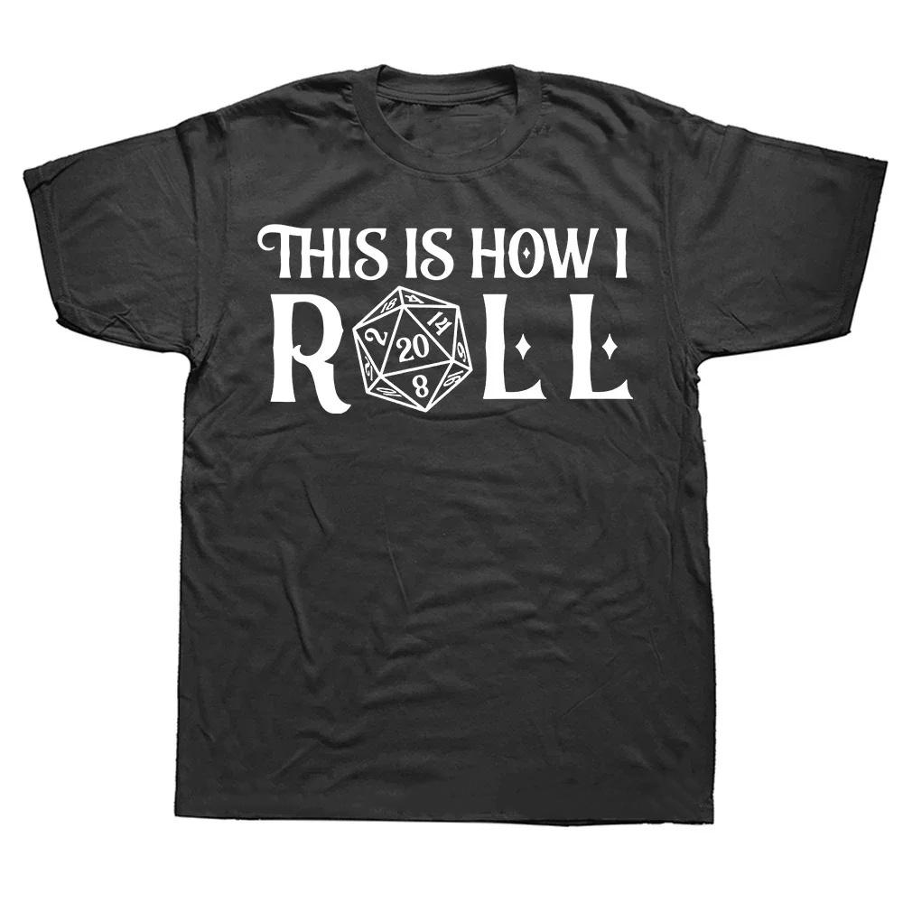 Novelty Dungeon Dragon Tshirt Pattern Street Wear Short Sleeve I Have A Plan D20 Dice Role Playing Game DnD Mens Tshirt