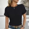 Spring Summer Tops Round Neck Breathable Short Sleeved Women's T-shirt Comfortable and Casual T-shirt