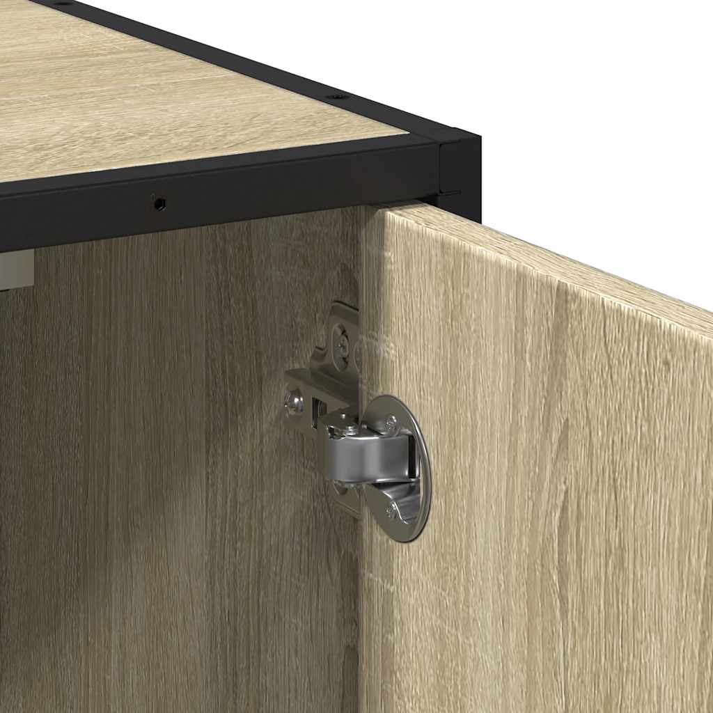 Bathroom Vanity Cabinet Sonoma Oak Finish 65 X 33 X 60 Cm Particleboard