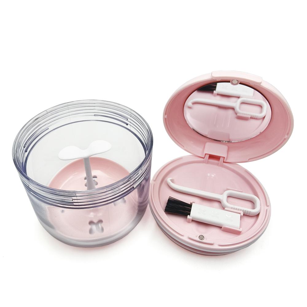 Denture Box Sealed Retainer Case Non Leaking Soaking Gem Blue Storage Container Portable Travel Camping Business Trip Multi