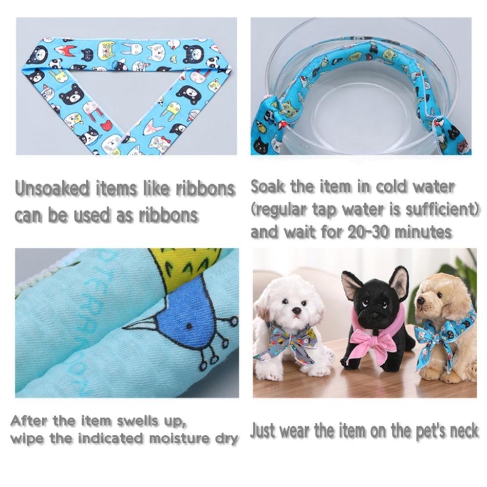 Cotton Pet Cooling Scarf Soft Cat Neck Strap Dog Cool Towel  For Preventing Heatstroke