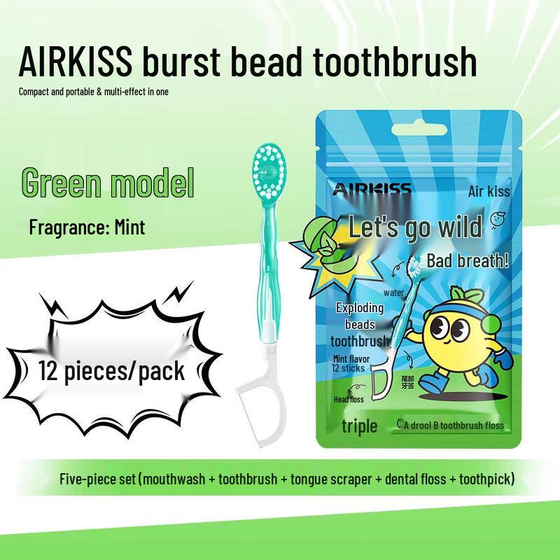 

AIRKISS Portable Mint Burst Disposable Toothbrush