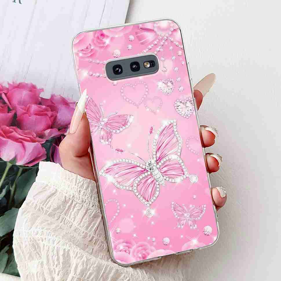 For Samsung Galaxy S10e Case SM-G970 Fashion Bow Flower Soft Silicone TPU Cover For Samsung S10e S10E SM-G970F 5.8" Phone Casing