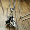 Rock Music Earphone Pendant Couple Necklace Titanium Steel Jewelry