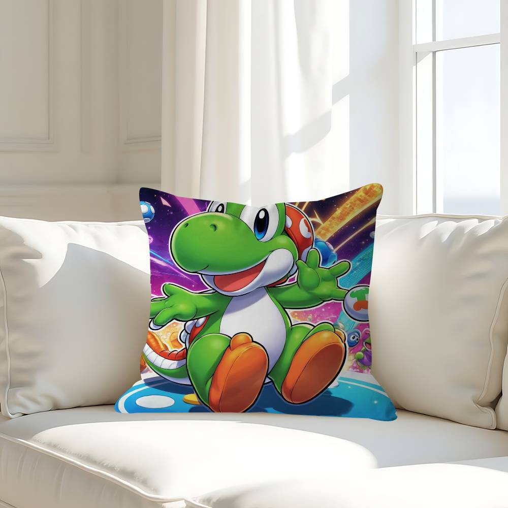 Yoshi Dinosaur Personalized Picture Text Home Decorative Pillows Household Gifts 45x45cm