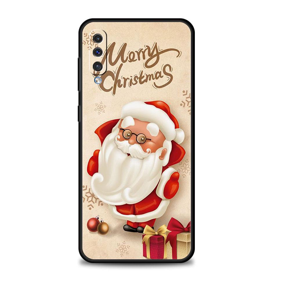 Christmas Snowman Deer Phone Case For Samsung Galaxy A50 A30 Note 8 9 20 Ultra A04 A50s A90 A40 A20e A10s A70 A20s M52 M33 M53