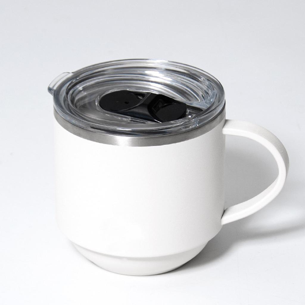 11oz stainless steel insulated coffee mug with handle double wall vacuum travel mug tumbler Cup with sliding lid