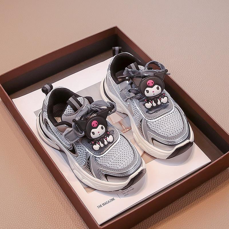 Classmate Girls Summer 2025 New Mesh Breathable Sports Mesh Shoes Girls Students Lightweight Dad Shoes