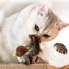 Cats Bird Cats Toy Kitten Squeaky Toy with Feather for Cats Teething Chewing Bird with Feather for Cats To Exercise Gift