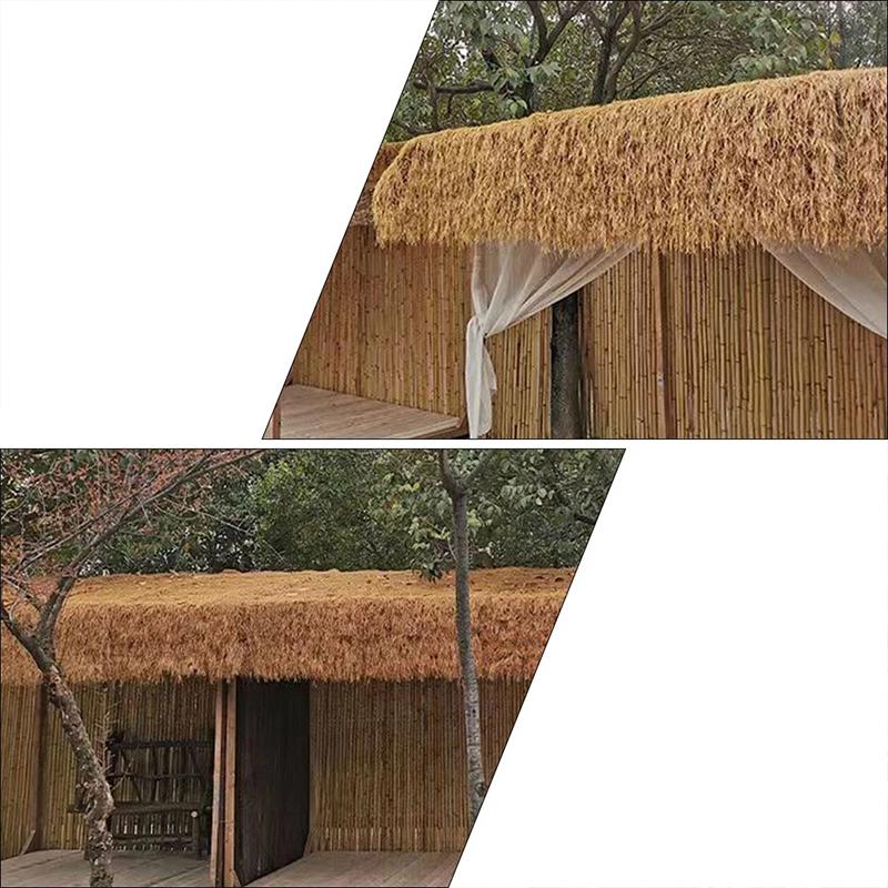 0.5x1m Fake Straw Lawn Mats Fire-Retardant Straw Roofing Eco-Friendly Gazebo Thatch Low-Maintenance Thatch Sheets