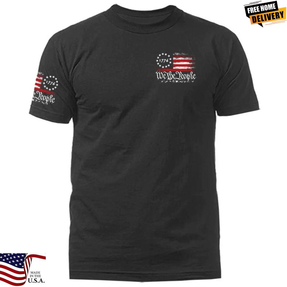 We The People US Flag Crest USA American Pride Patriot Patriotic Graphic Tshirt S