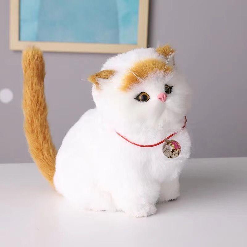 

Lifelike Electronic Plush Cats Realistic Animal Toys For Boys And Girls Yellow