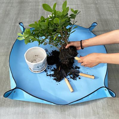 Gartenunterlage, 4 Ecken, Schnappschnalle, PVC, für den Innenbereich, Balkon, Pflanzen, Bodenwechsel, Umtopfen, Matte für Terrasse