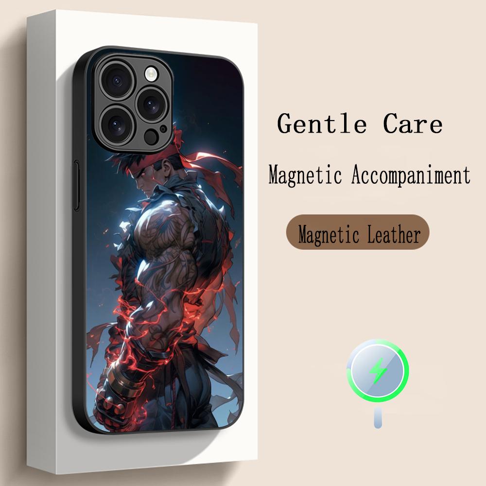 Game Street Fighter Classic Japan Poster Phone Case For iPhone 17 16 15 14 13 12 Plus Pro Max High-end Luxury Magsafe Sheepskin
