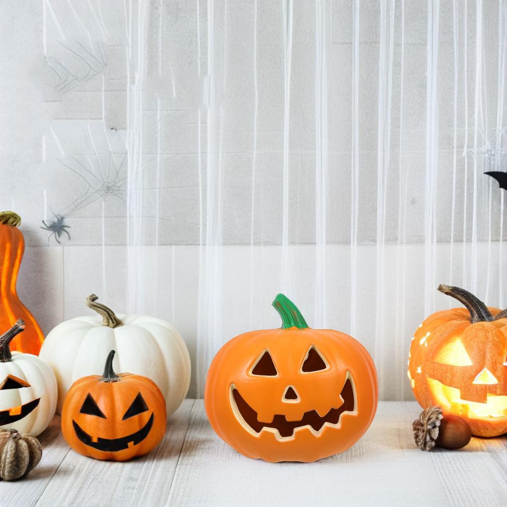 Halloween Pumpkin Lantern Outdoor Led Lighted Pumpkin Decor Hollow Design Waterproof For Yard Party Haunted House Decoration