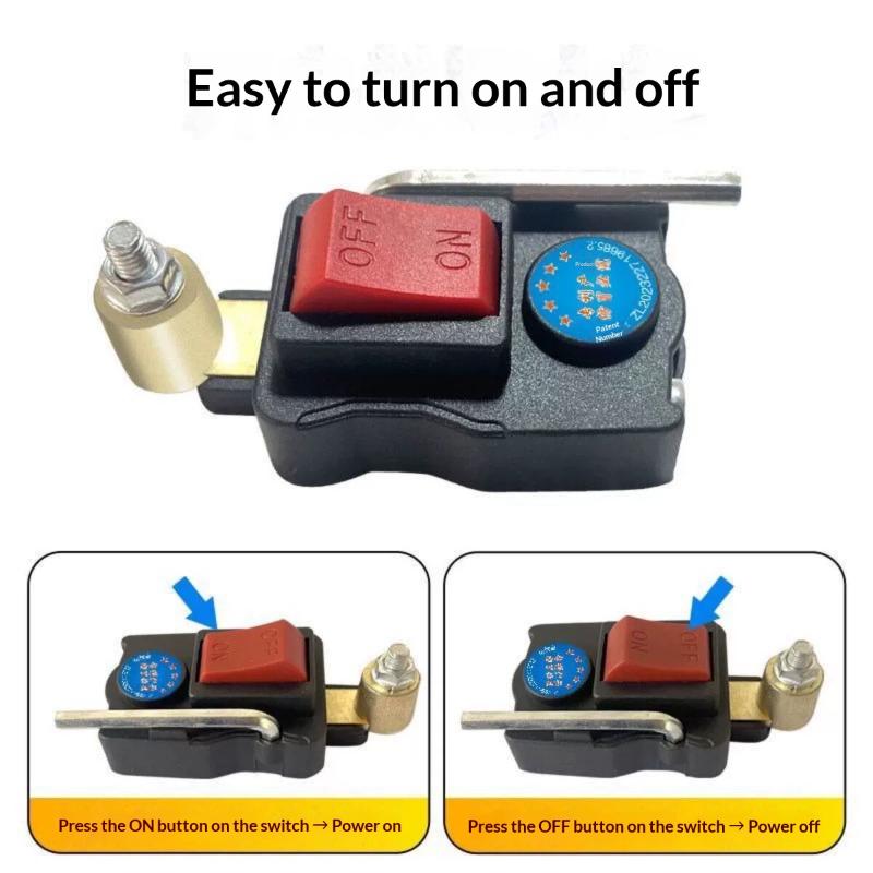 Car Battery Disconnect Switch With Digital Voltage Display 12V 24V Universal Heavy Duty Master Power Cut Off Switch