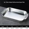 304 Stainless Steel Rectangular Baking & Serving Tray