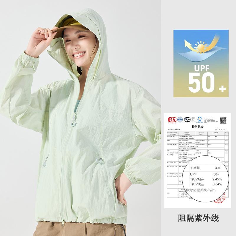 1011 New Sports Outdoor Sunscreen Clothing Women's Summer Quick-Drying Hooded Fashion Sunscreen Jacket Men's Breathable Sunscreen Clothing