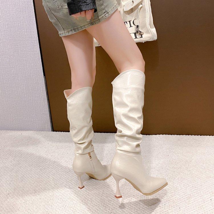 Fashion Women's pointed toe knee-high boots parka stiletto elegant ladies shoes sexy fashion winter