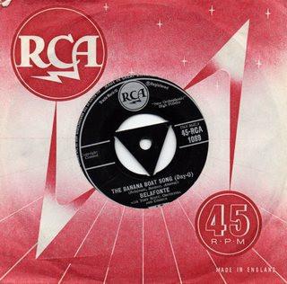 7inch Record HARRY BELAFONTE - The Banana Boat Song (Day-o) 45RCA1089 RCA UK Pop Used