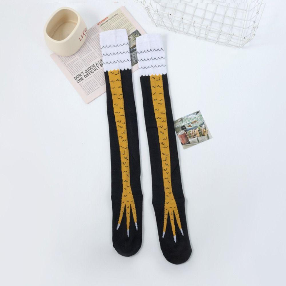 Breathable High Tube Chicken Feet Socks Cotton Harajuku Street Chicken Leg Feet Knee-High Socks Casual Cute 40cm