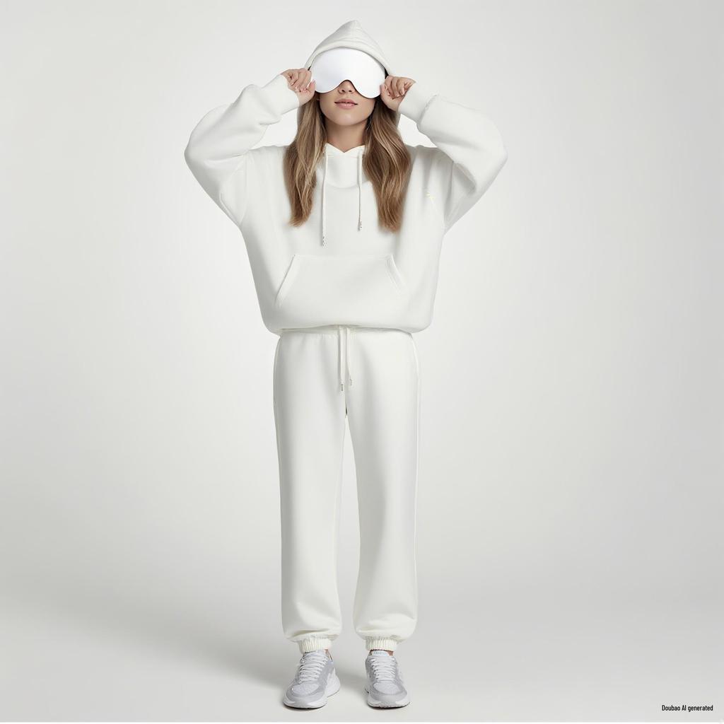 2025 Autumn/Winter Raglan Sleeve Sweatshirt & Zipper Pocket Long Pants Set