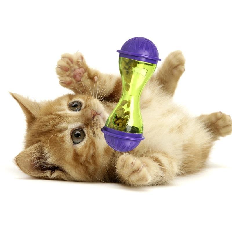 Buy Cat Dog Feeder Plastic Funny Pet Food Dispenser Treat Ball Puppy